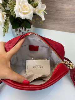 Bolsa Gucci Soho Disco Vermelha Italiana - Bolsas e Grife