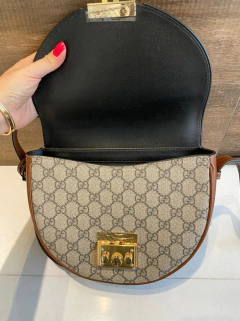 Bolsa Gucci Padlock de Ombro Preta Italiana - loja online