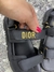 Sandália DiorAct Preta Italiana - Bolsas e Grife