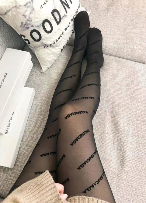 Meia calça Balenciaga Preta Italiana