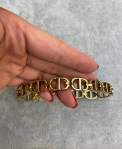 Colar Dior CD Dourado Envelhecido Italiana