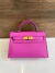Bolsa Hermès Kelly Mini 20 Pink Italiana