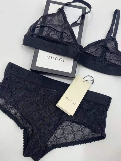 Lingerie Gucci GG Tule Preto Italiana