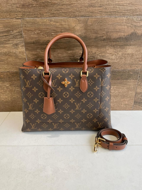 Bolsa Tote Flower Monogram Média