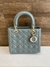 Bolsa Lady Dior Média Cinza Italiana