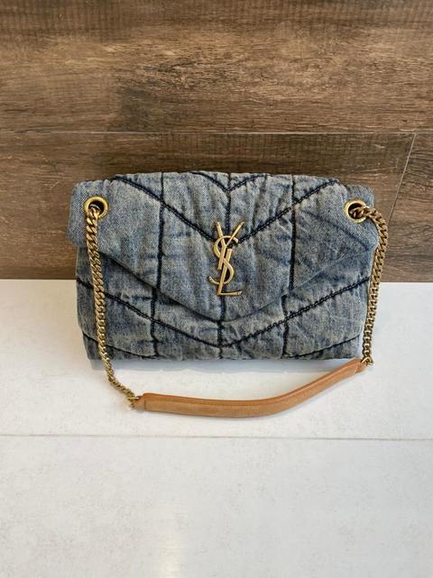 Bolsa YSL Loulou Puffer Jeans Italiana