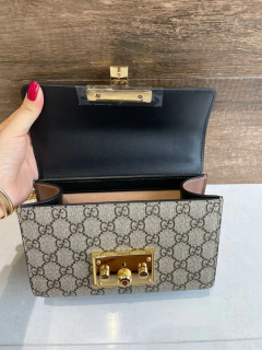 Bolsa Gucci Padlock Preta e Marrom Italiana na internet