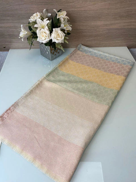 Echarpe Gucci GG Multicolor Pastel Italiana