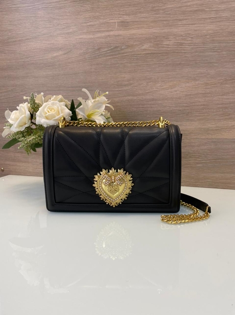 Bolsa D&G Devotion Média Preta Italiana