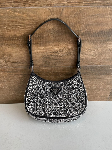 Bolsa Cléo em Cetim Com Brilho Italiana