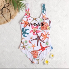 Body Maiô Versace Estrelas do Mar Branco