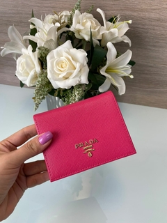 Carteira Pequena Saffiano Pink Italiana