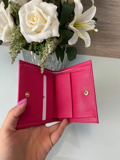 Carteira Pequena Saffiano Pink Italiana - comprar online