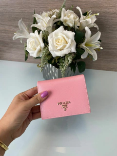 Carteira Pequena Saffiano Rosa Italiana