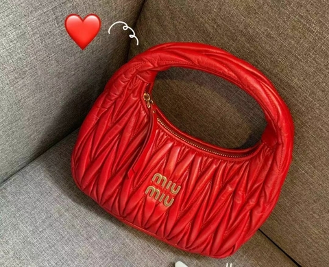 Bolsa Miu Miu Wander Vermelha Italiana