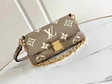 Bolsa Louis Vuitton Favorite Cinza e Creme Italiana
