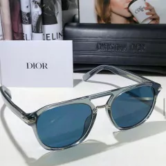 Óculos De Sol Dior Black Suit Masculino Acetato Cinza Italiana