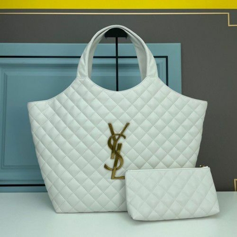 Bolsa YSL Icare Maxi Branca Italiana