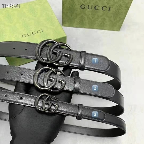Cinto Gucci GG All Black Italiana