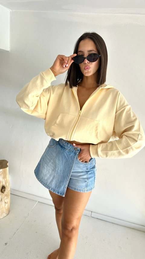 Campera de jogging capucha