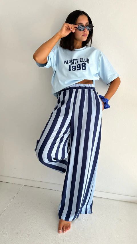 Pantalon palazzo rayas