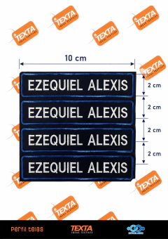 Aplique Nombre Bordado x4 PERSONALIZADOS en internet