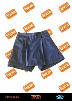 Falda Pantalon Vestir Azul - comprar online