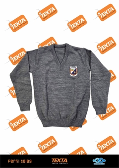 Sweater o Suéter colegial Gris CON LOGO RAINBOW