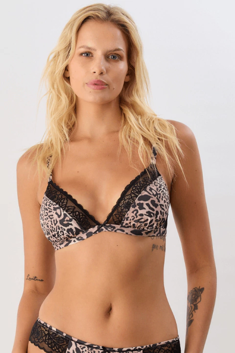 corpiño triangulo - corpiño animal print - ropa interior animal print - sweet lady 