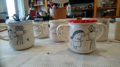 Mate Taza Plato - Máquinas de Mirar x Pintamonas cerámicas - Máquinas de Mirar