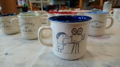 Mate Taza Plato - Máquinas de Mirar x Pintamonas cerámicas - tienda online