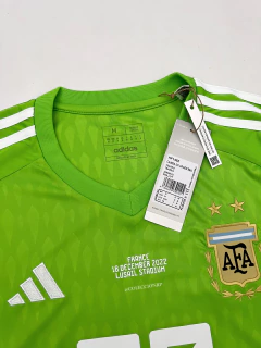 CAMISETA DE ARQUERO VERDE DIBU MARTINEZ FINAL vs FRANCIA MUNDIAL QATAR 2022 - AFA