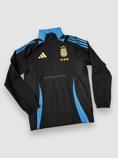 CAMPERA ROMPEVIENTOS DE ENTRENAMIENTO NEGRA ARGENTINA AFA 2024 - tienda online