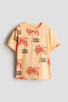remera importada hym palmeras naranja - Los Chiches de Justina