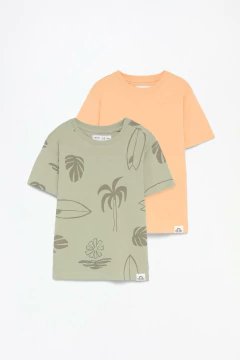 Remera importada lefties naranja lisa - tienda online