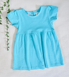 Vestido importado algodon celeste