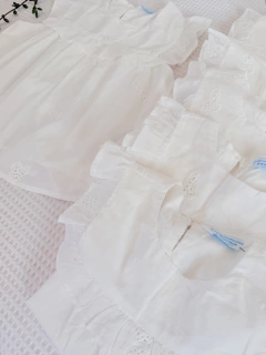camisa importada broderi bordada blanca - comprar online