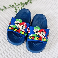 NUEVAS ojotas de goma mario bros azules