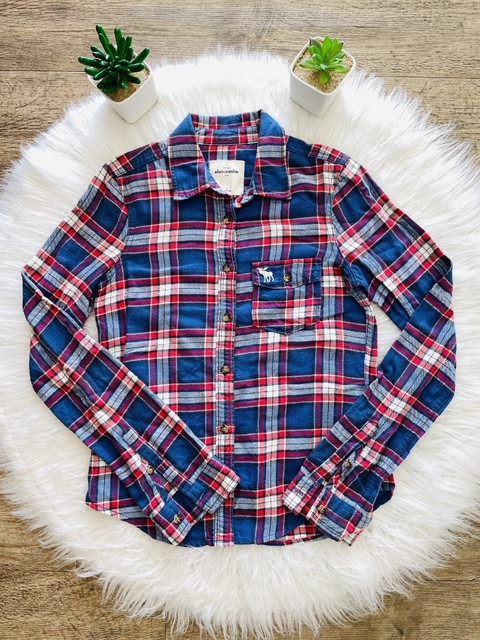 Camisa xadrez Abercrombie 12 anos - comprar online