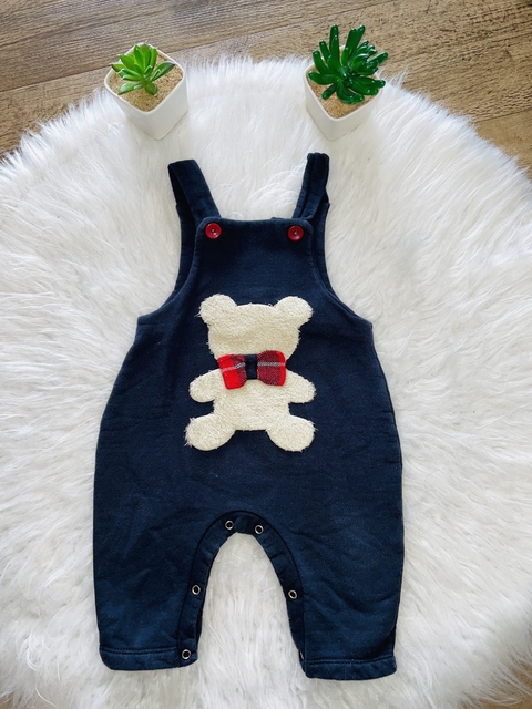 Jardineira de moletom 6 meses - comprar online