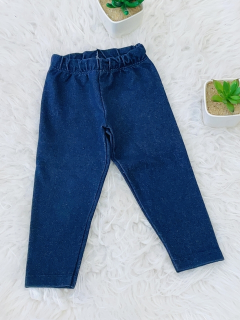Calça legging jeans 9 a 12 meses