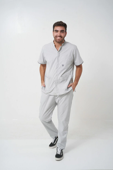 Chaqueta Mao Gris Perla Zenit