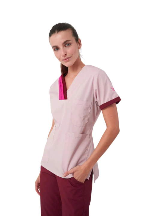 Chaqueta Tableada Arantxa Rosa Dalia Boreal