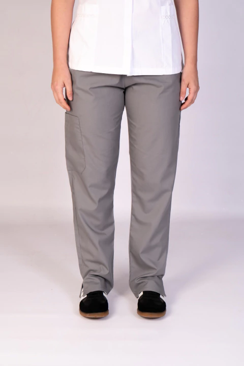 Pantalon Mujer Gris Topo