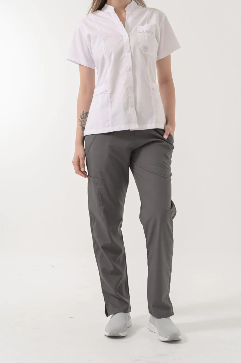 Pantalon Mujer Gris Acero