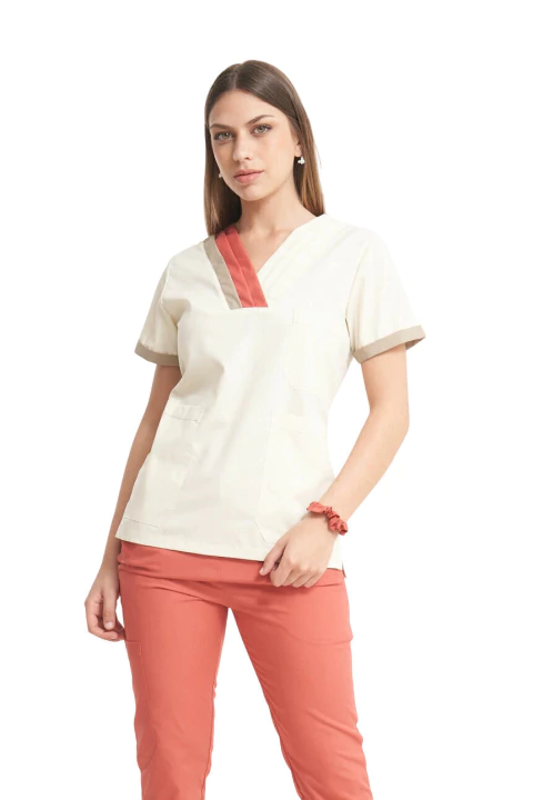 Chaqueta Tableada Arantxa Beige