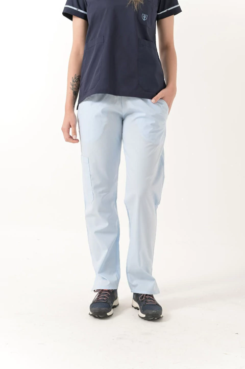 Pantalon Mujer Celeste