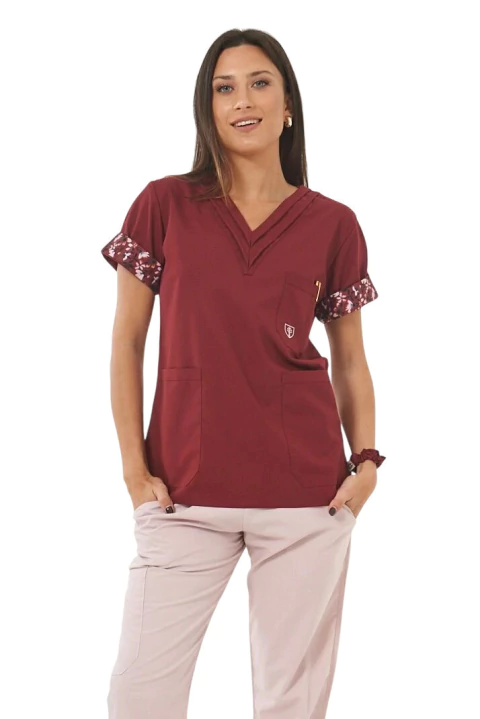 Chaqueta Alforza Bordo Iris