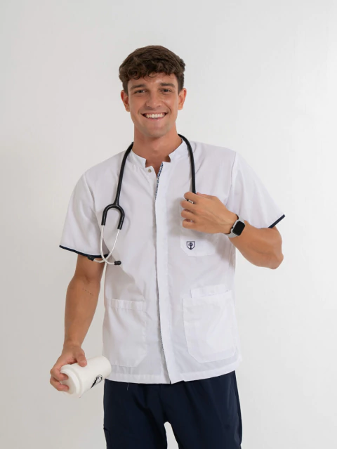 Chaqueta Mao Blanco Jenga