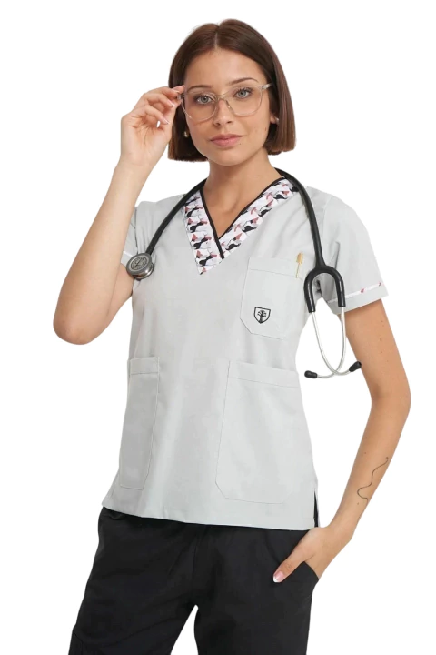 Chaqueta Cuello Combinado Amapola